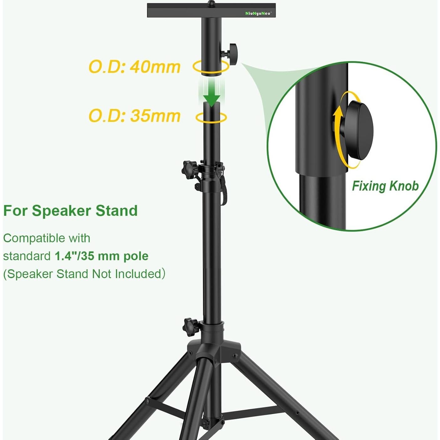 Soporte de Iluminación T-Bar 2 Unidades 30 kg Plata