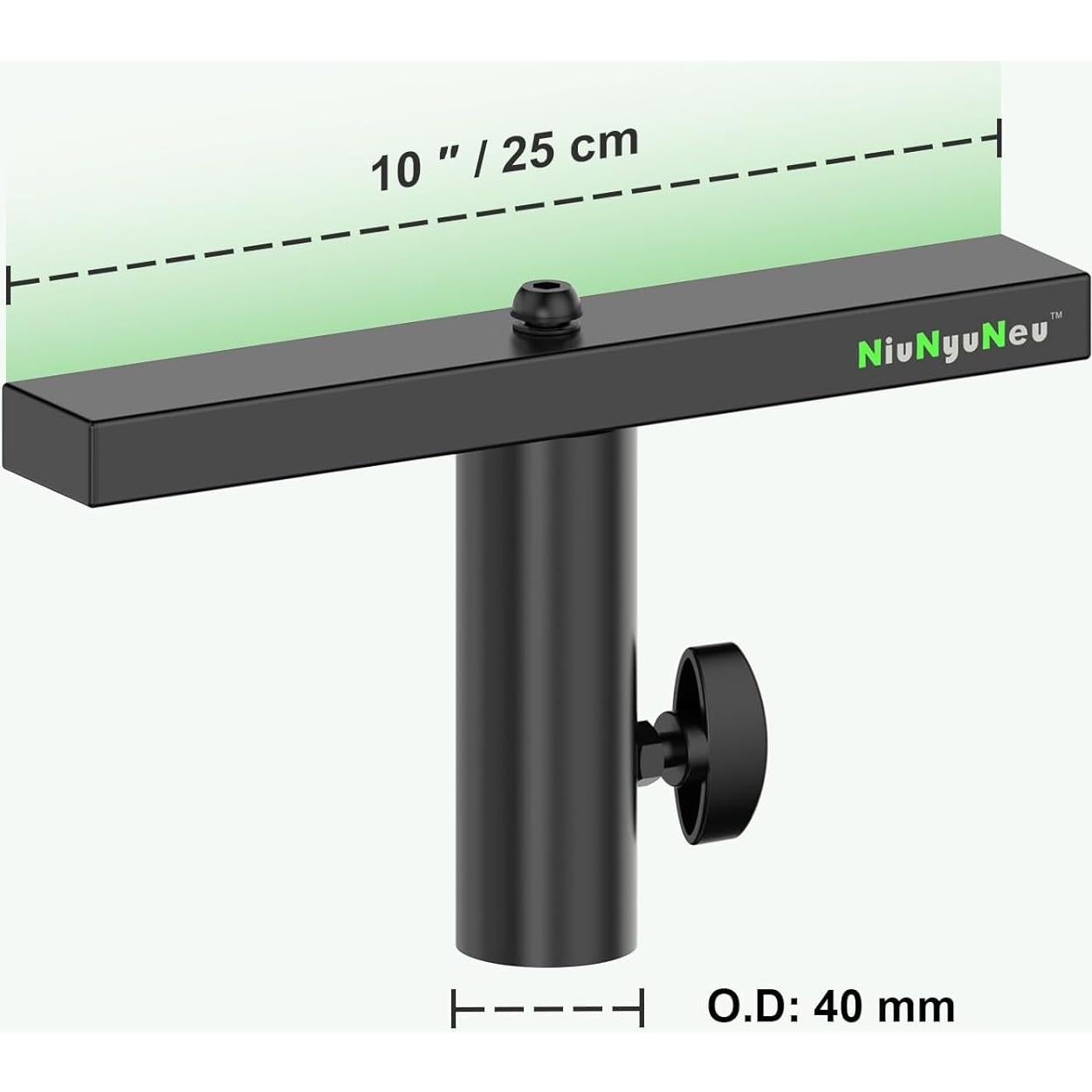 Soporte de Iluminación T-Bar 2 Unidades 30 kg Plata