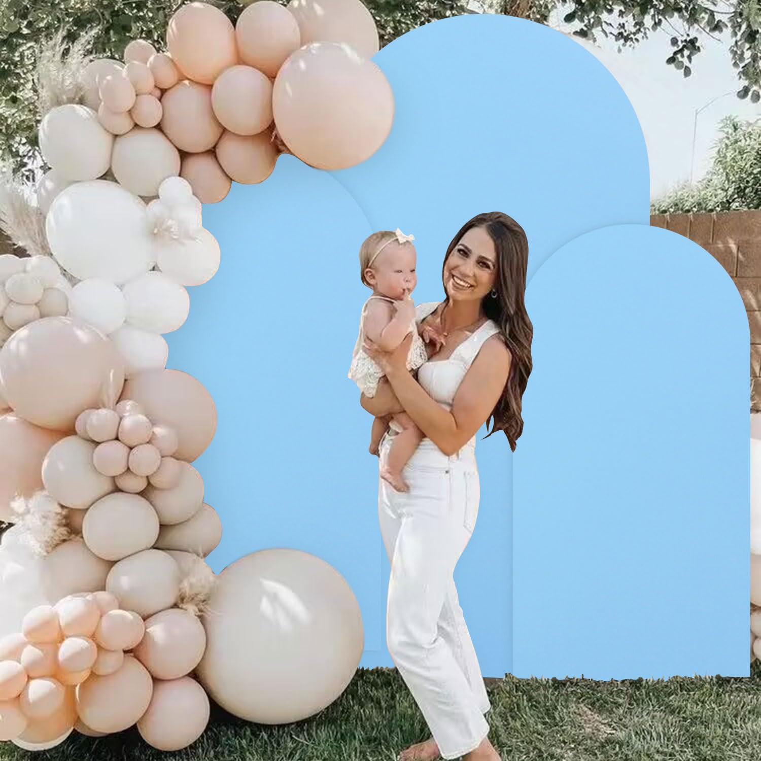 Juego de 3 Fundas para Arcos de Boda PATYDEST Azul Claro 1.22m 1.52m 1.83m