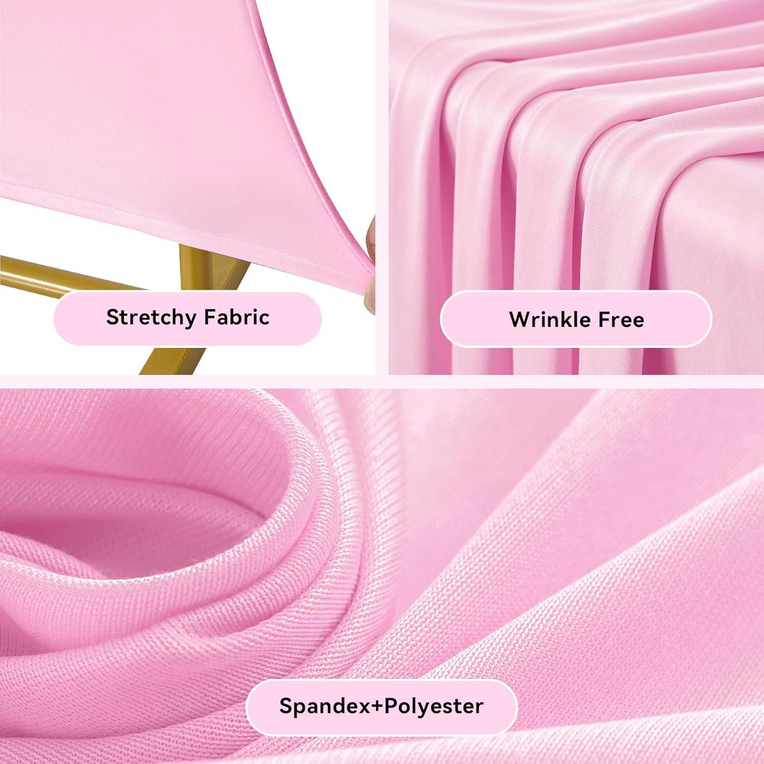 Juego de 3 Fundas de Arco Spandex Rosa Bebé 1.83m 1.52m 1.22m