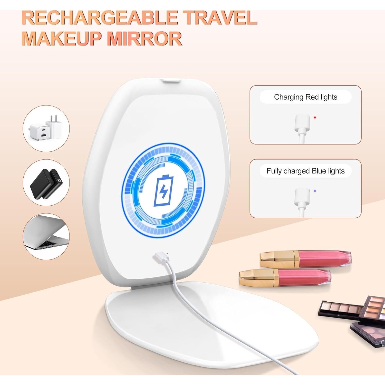 Espejo de Maquillaje COSYGLOW Hexagonal con Luz LED 3 Colores