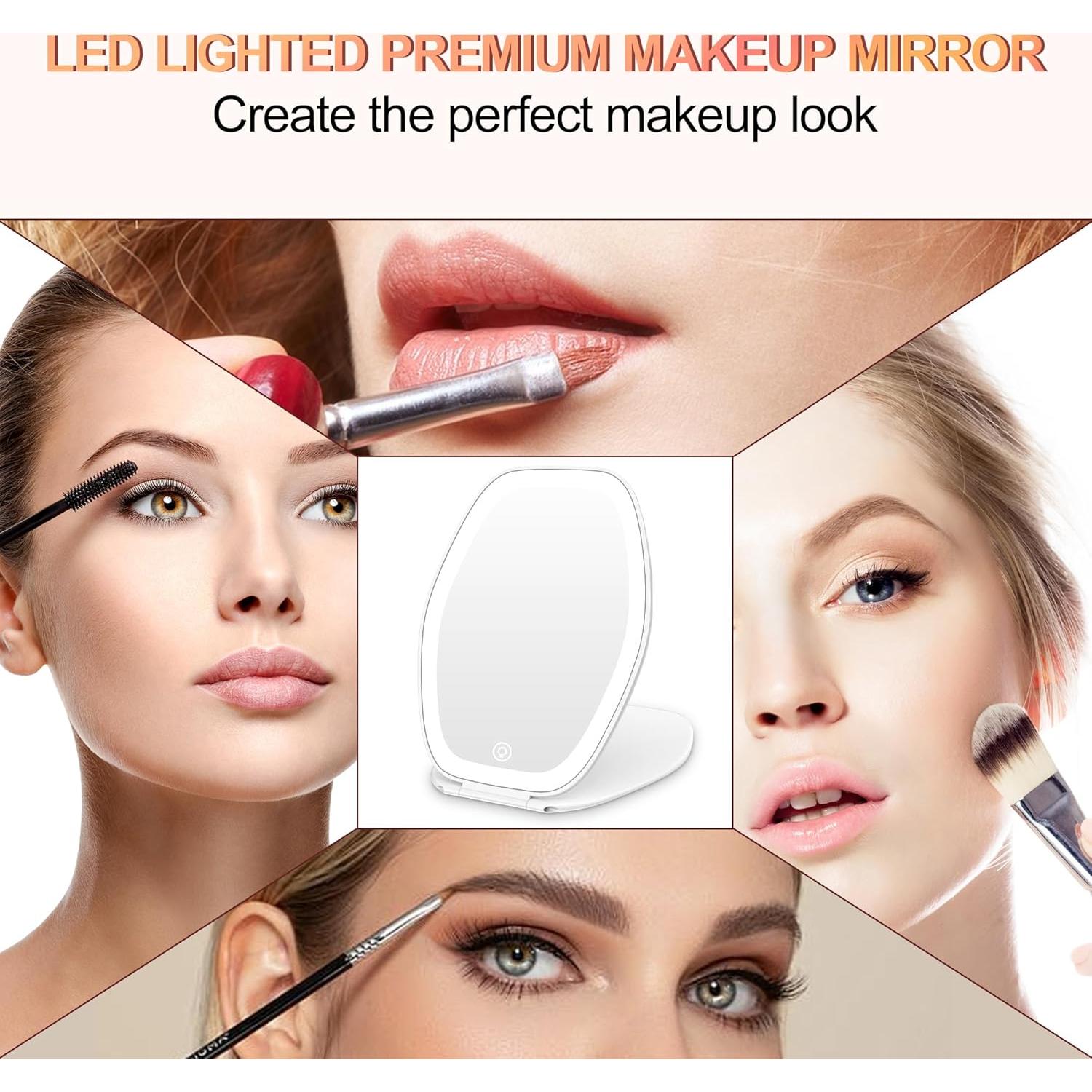 Espejo de Maquillaje COSYGLOW Hexagonal con Luz LED 3 Colores