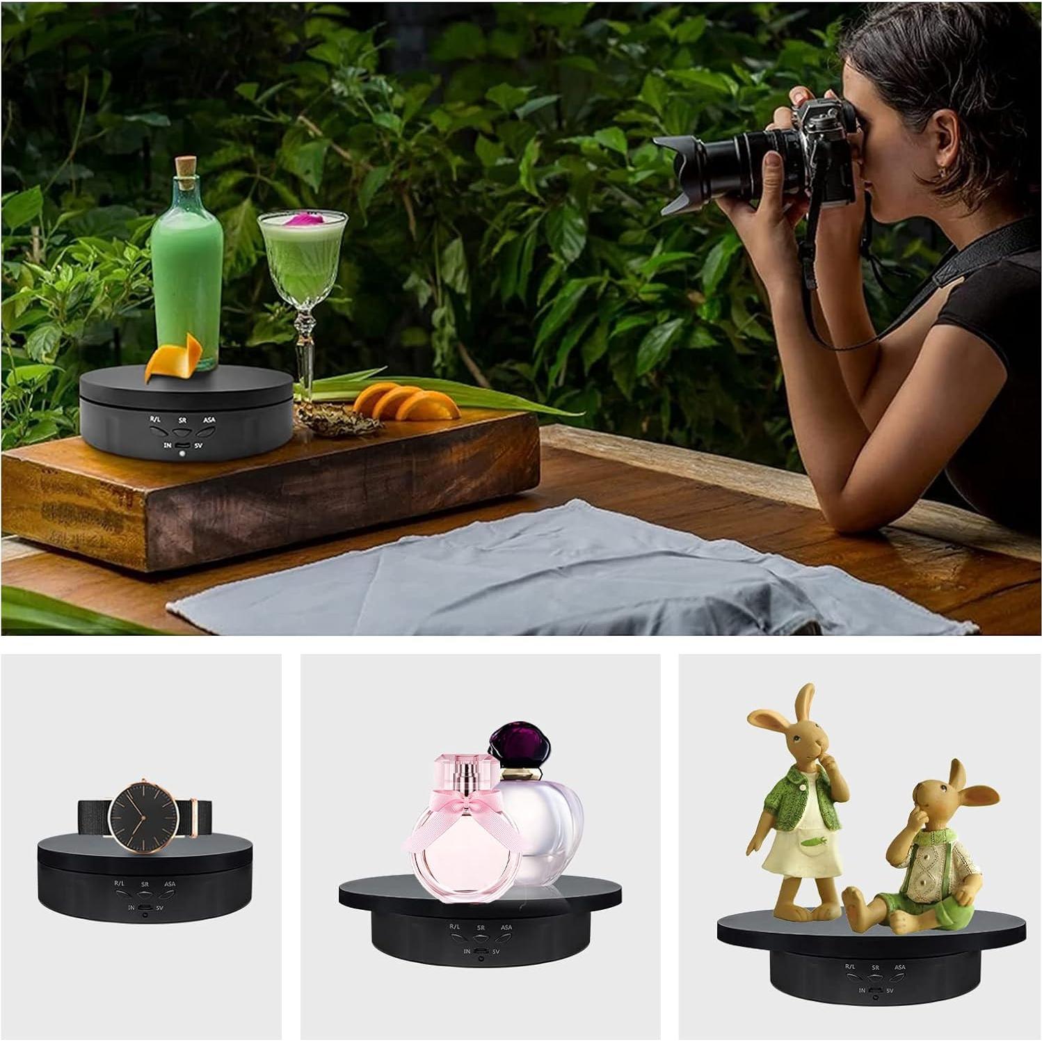 Soporte de Exhibición Rotatorio ZLMONDEE 3 en 1 Negro 22 kg