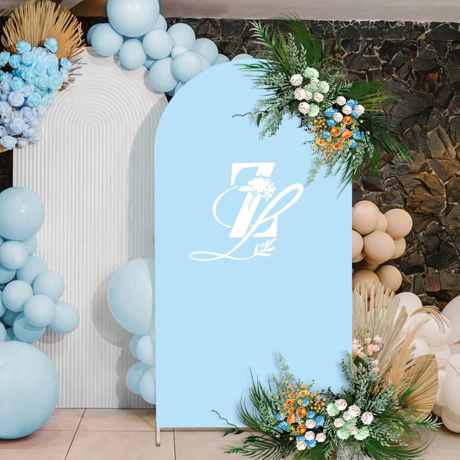 Cubierta de Arco de Boda Babenest 2.18m Azul Bebé Spandex