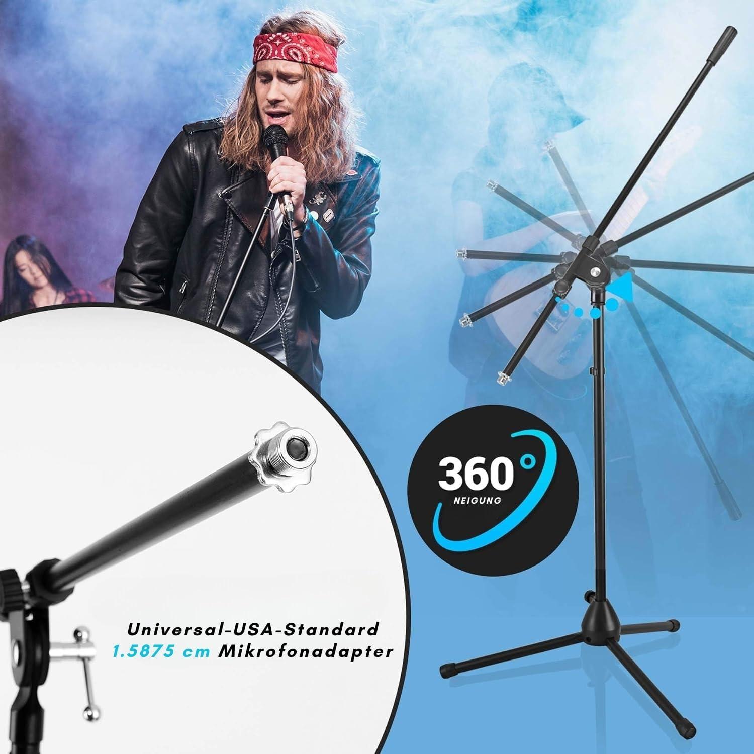 Soporte de Micrófono Pyle PMKS56 Ajustable 130-200 cm con Brazo Telescópico