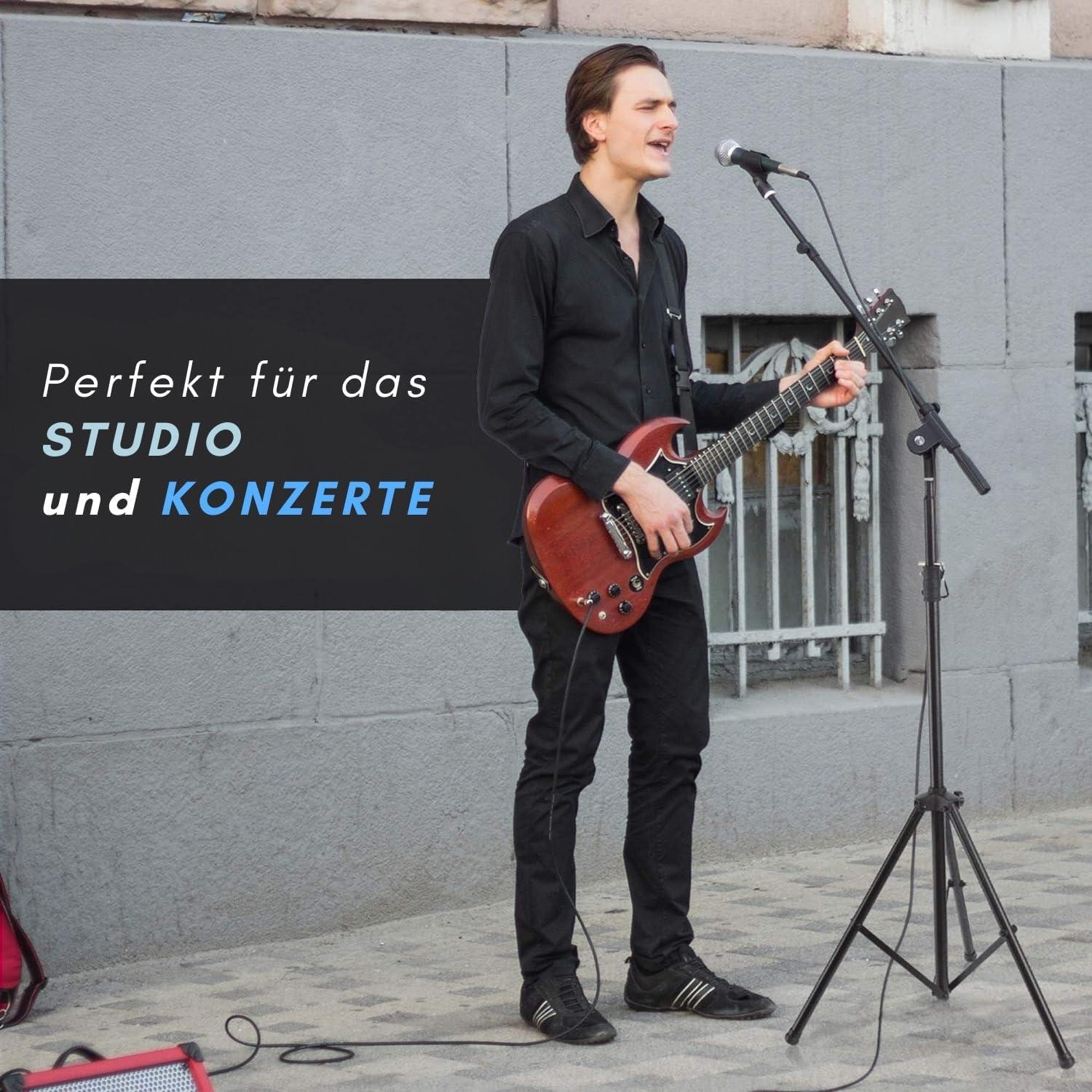 Soporte de Micrófono Pyle PMKS56 Ajustable 130-200 cm con Brazo Telescópico