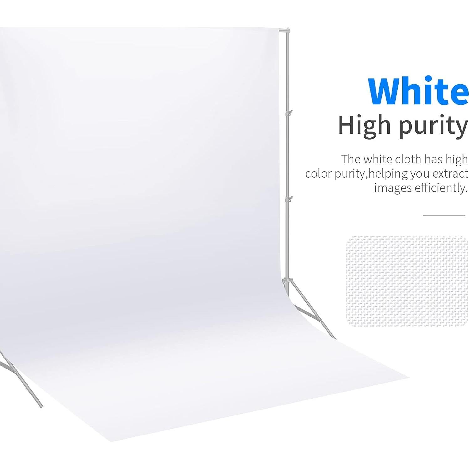 Fondo de Estudio Fotográfico Neewer 1.8x2.8m Blanco 100% Poliéster