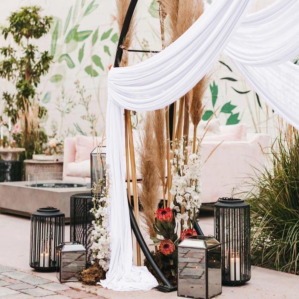 Tela de Drapería LINXTAR para Arco de Boda Blanca 76.2 cm x 5.49 m