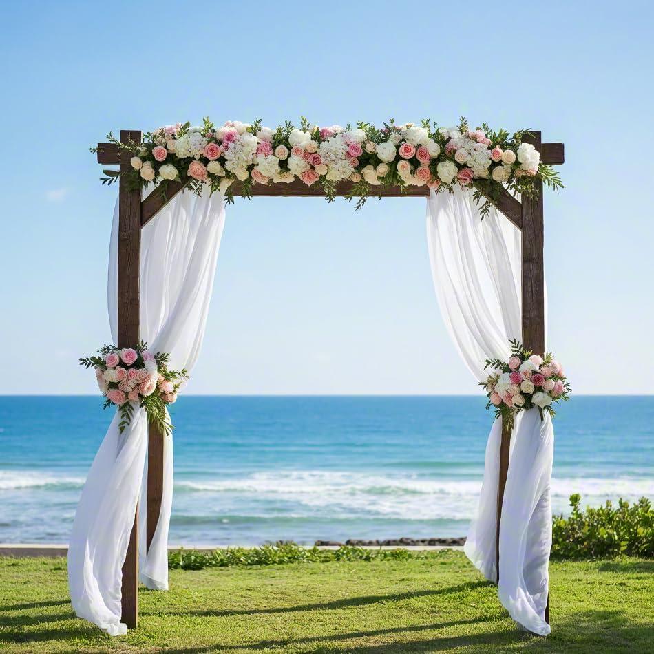 Tela de Drapería LINXTAR para Arco de Boda Blanca 76.2 cm x 5.49 m