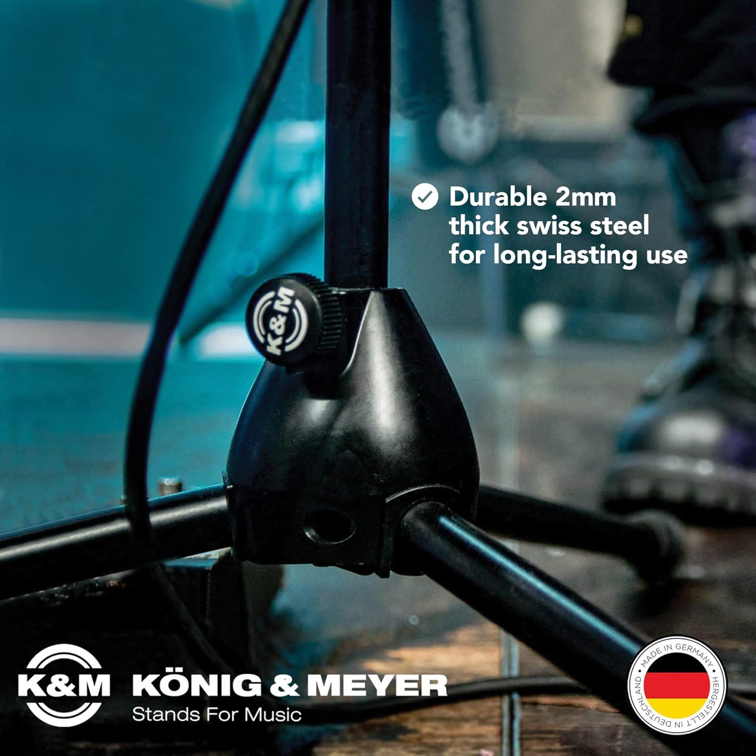 Soporte de Micrófono K&M 21090 - Trípode Ajustable Profesional