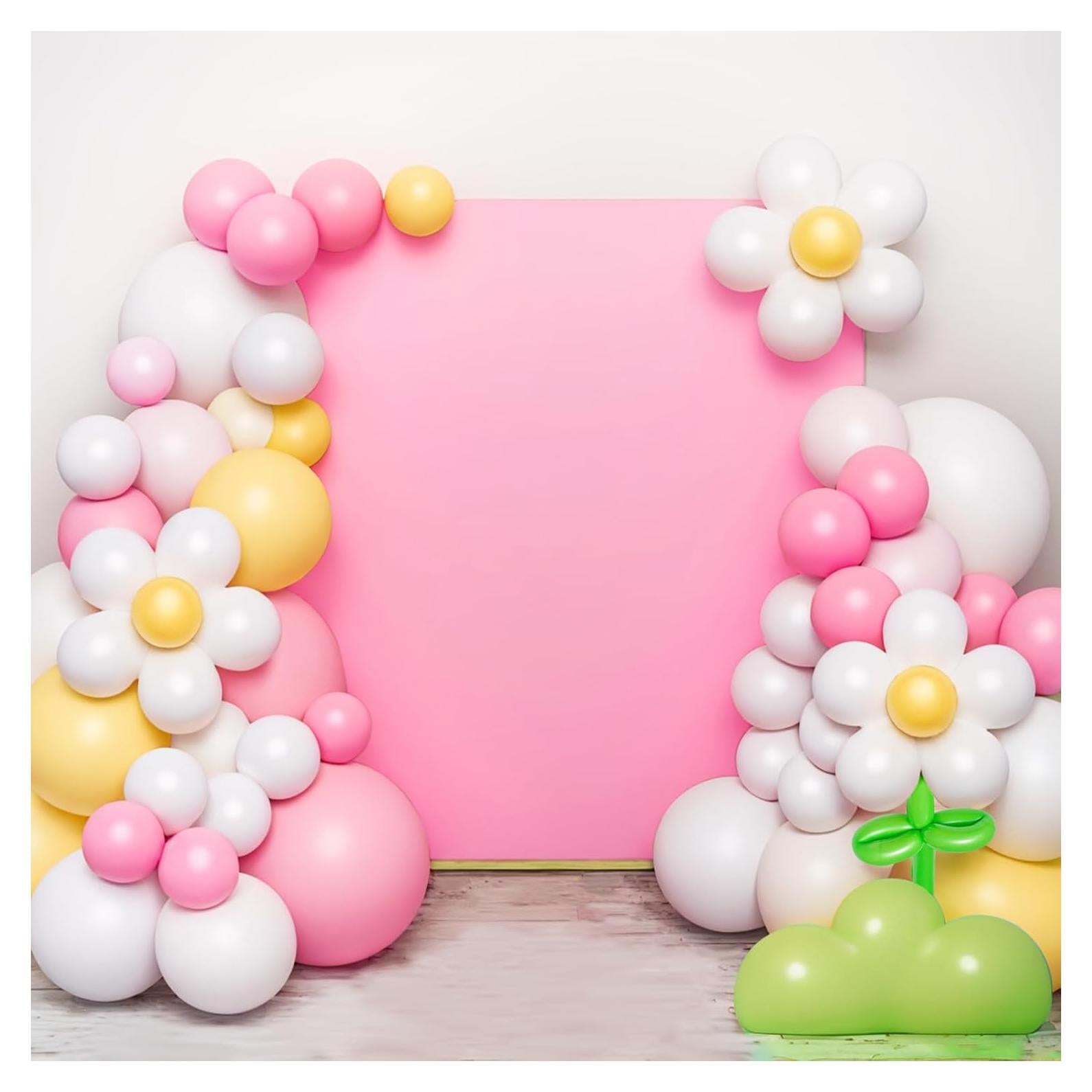 Cubierta de fondo de arco Babenest 2.01m rosa claro spandex