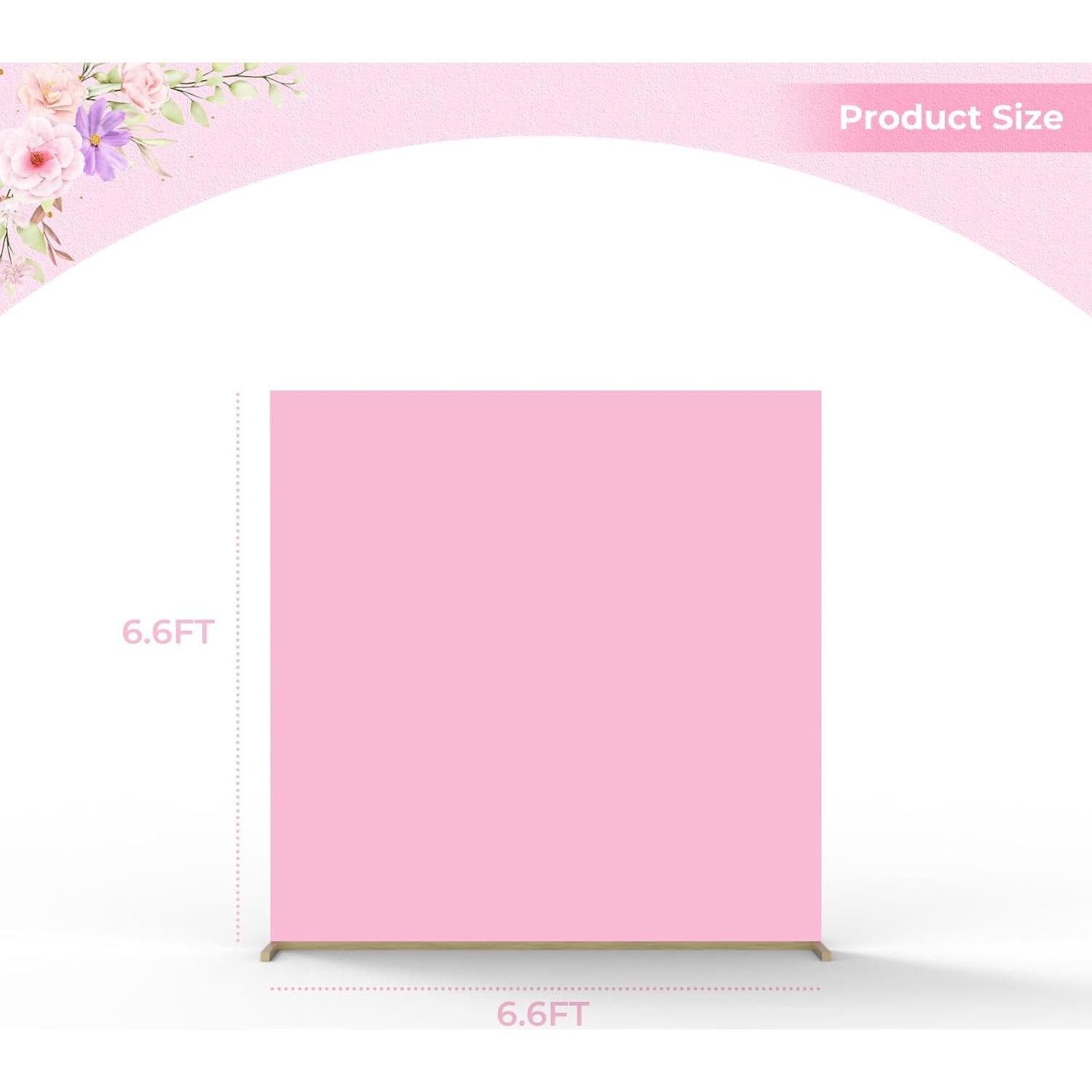 Cubierta de fondo de arco Babenest 2.01m rosa claro spandex