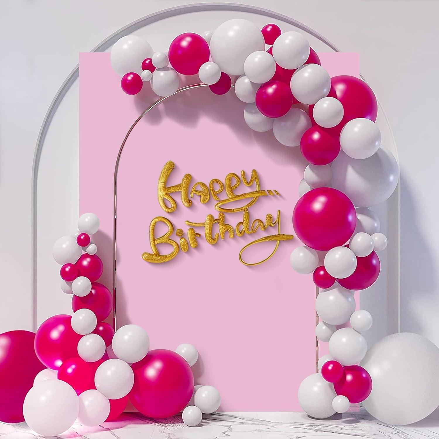 Cubierta de fondo de arco Babenest 2.01m rosa claro spandex