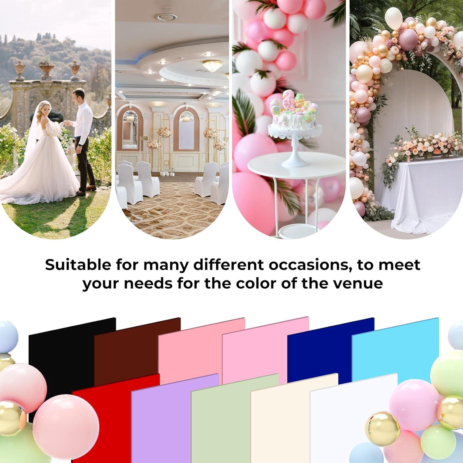 Cubierta de fondo de arco Babenest 2.01m rosa claro spandex