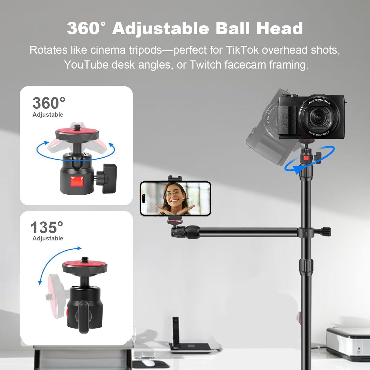 Soporte de Escritorio para Cámara Mechrig 811003 con Brazo Ajustable