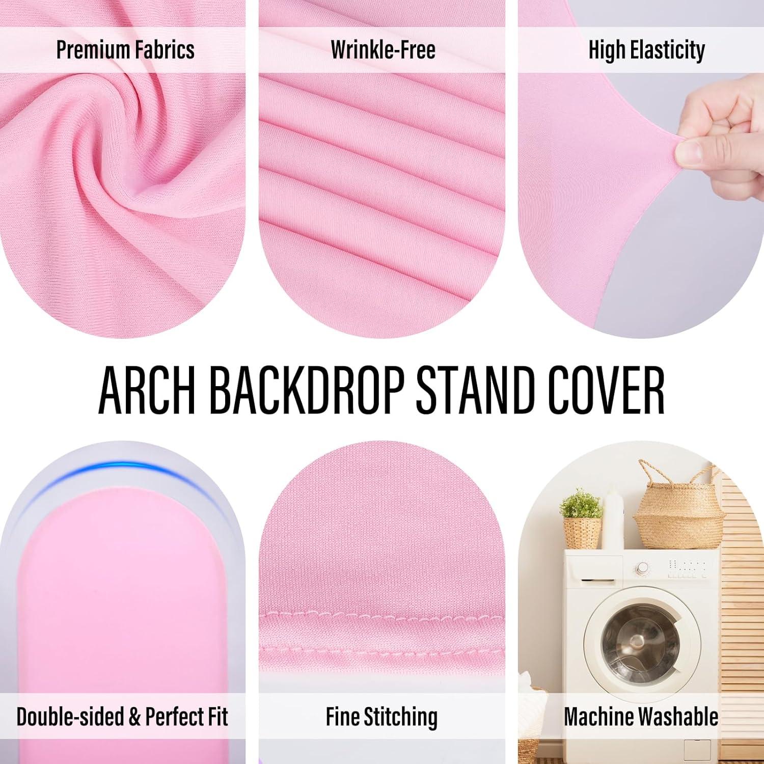 LEBENGURU Juego de 2 Fundas de Arco de Boda Rosa Claro 2.01m 2.19m