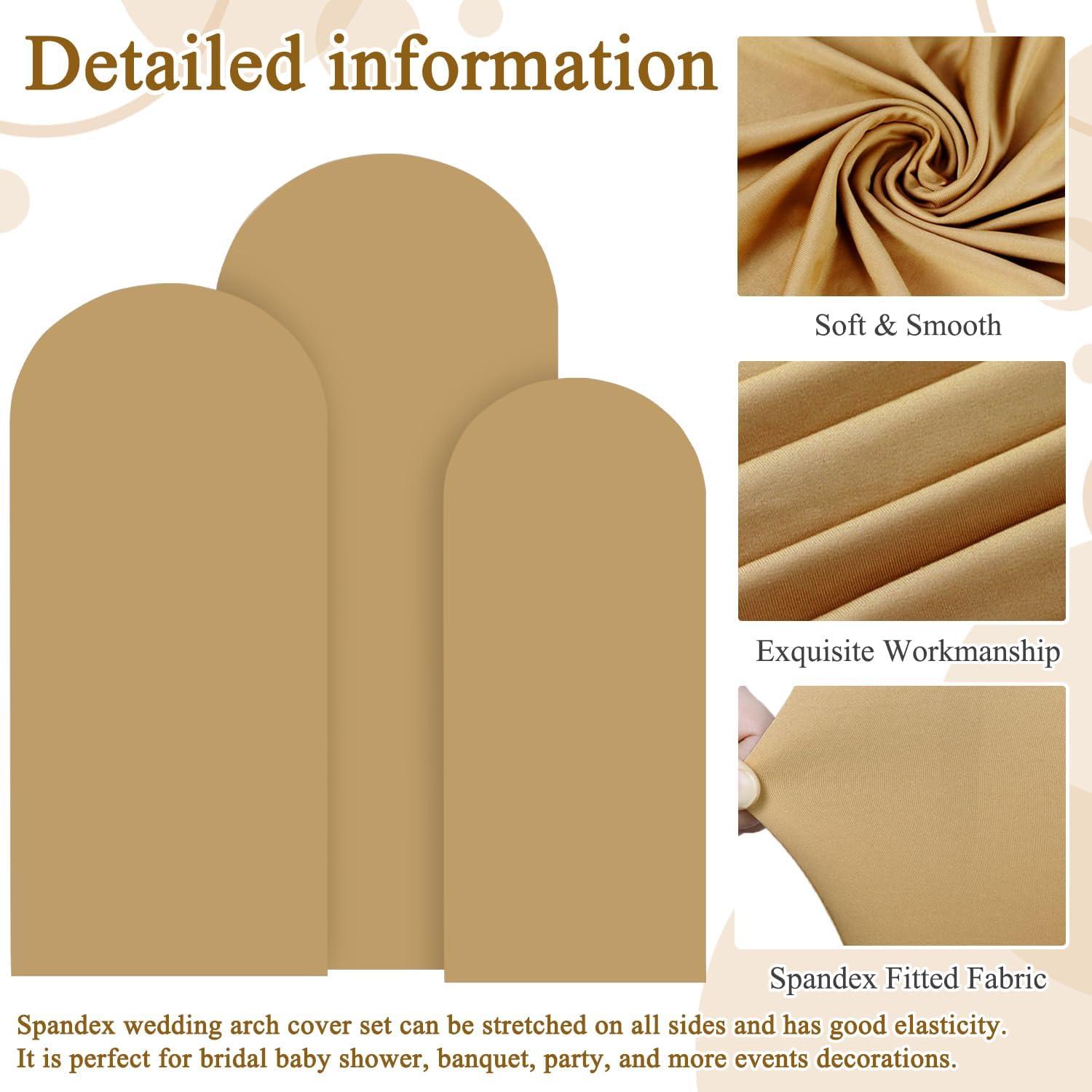 Juego de 3 Fundas de Arco Caqui FOTSHARER 1.83-2.19m Spandex