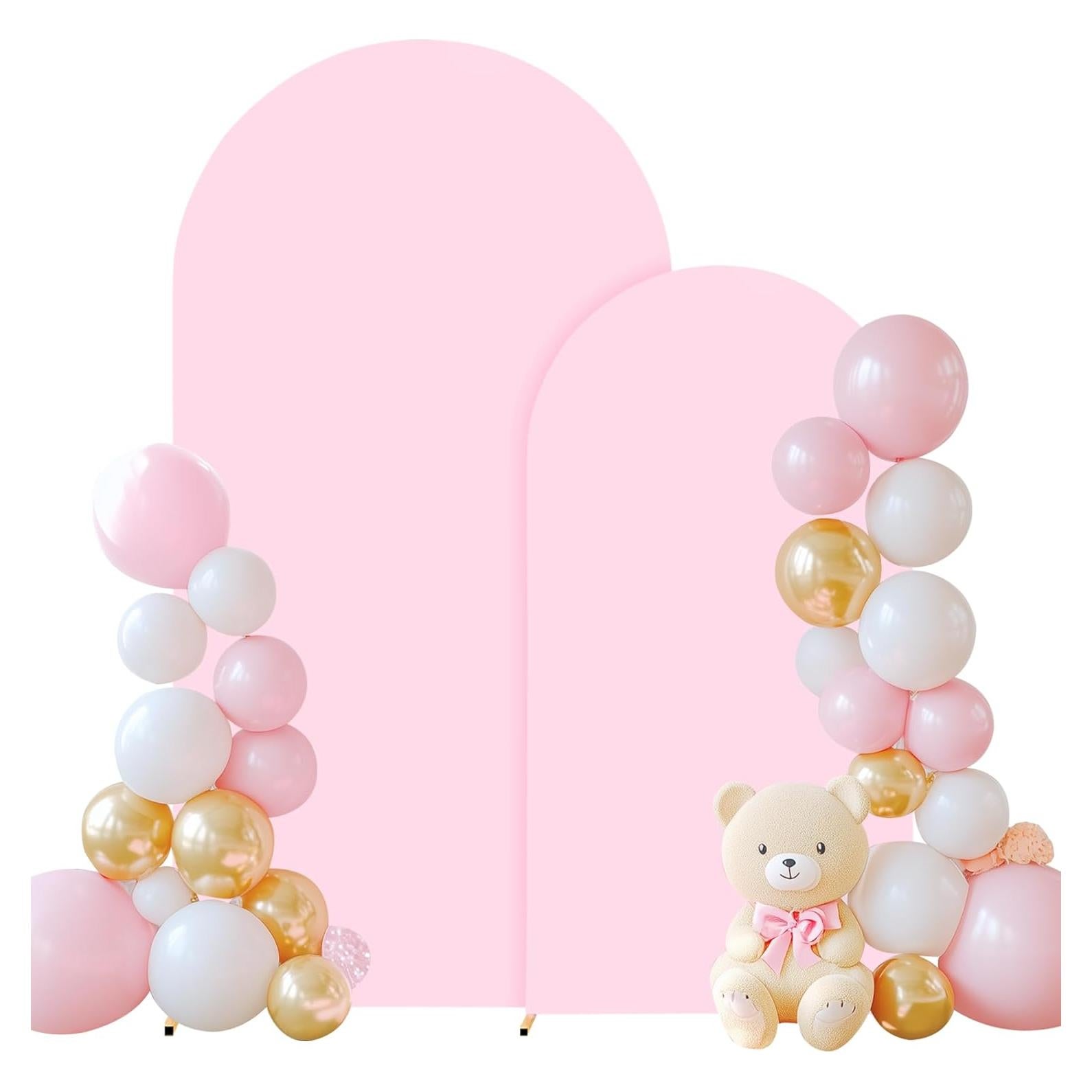 Set de 2 Fundas de Fondo Arco Rosa Chiara 2.2m y 1.8m