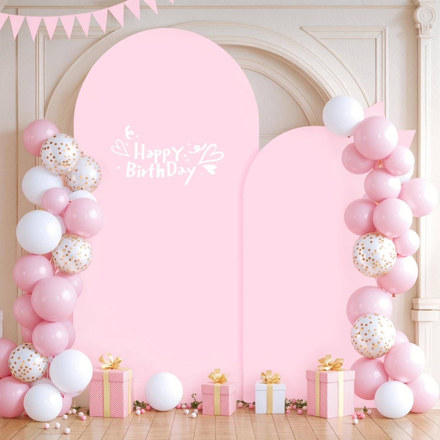 Set de 2 Fundas de Fondo Arco Rosa Chiara 2.2m y 1.8m