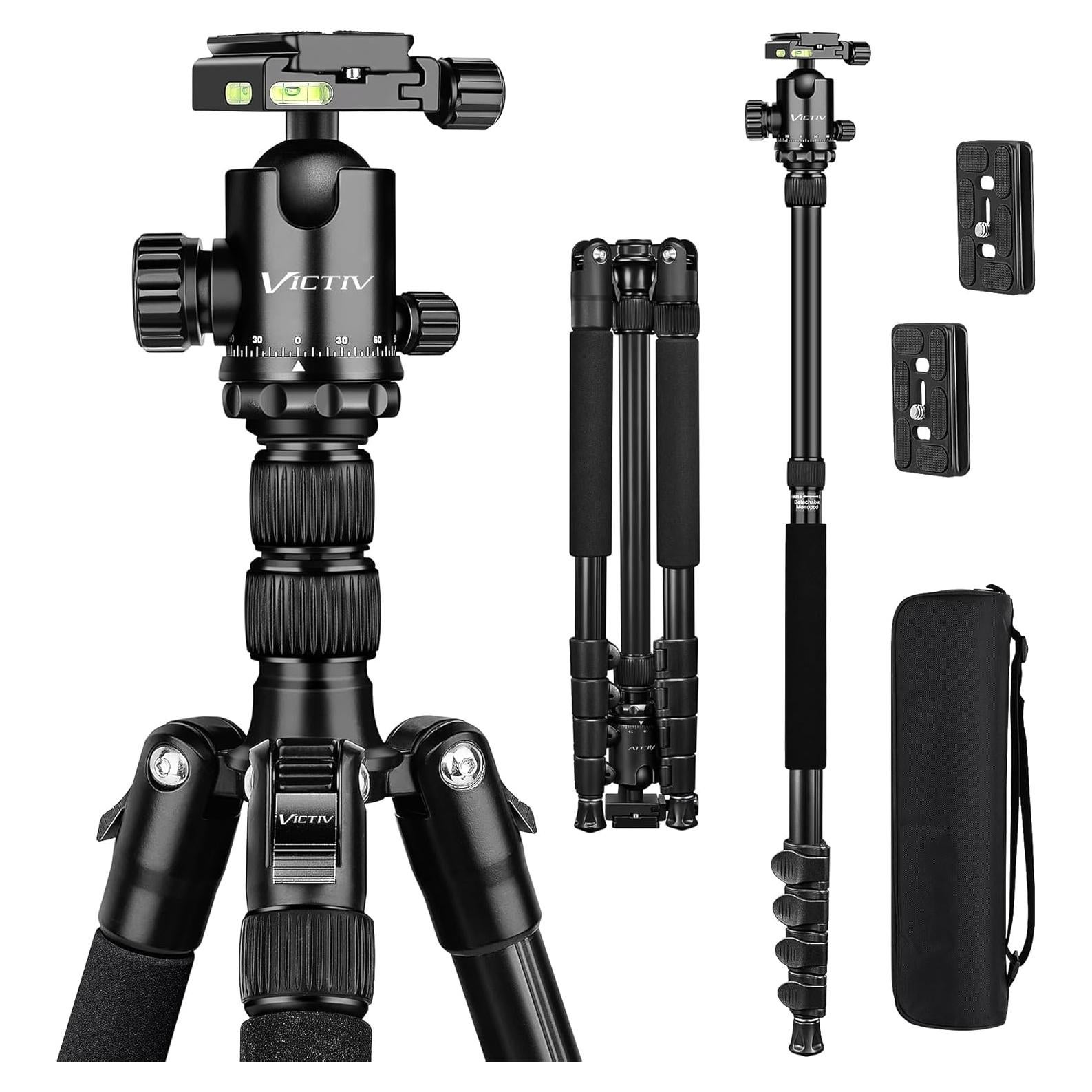 Trípode Profesional Victiv AT26 para Cámara 198 cm Aluminio