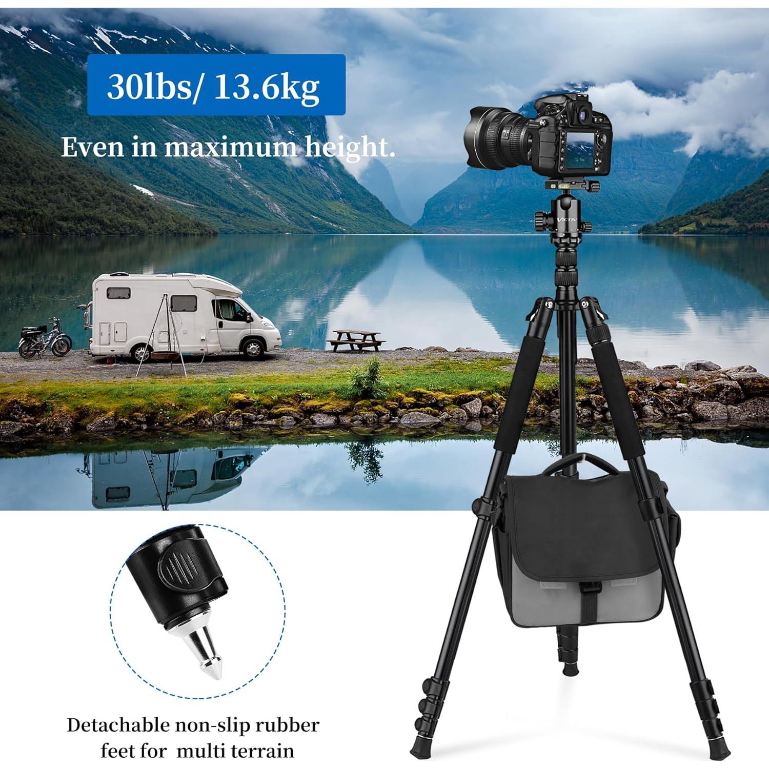 Trípode Profesional Victiv AT26 para Cámara 198 cm Aluminio