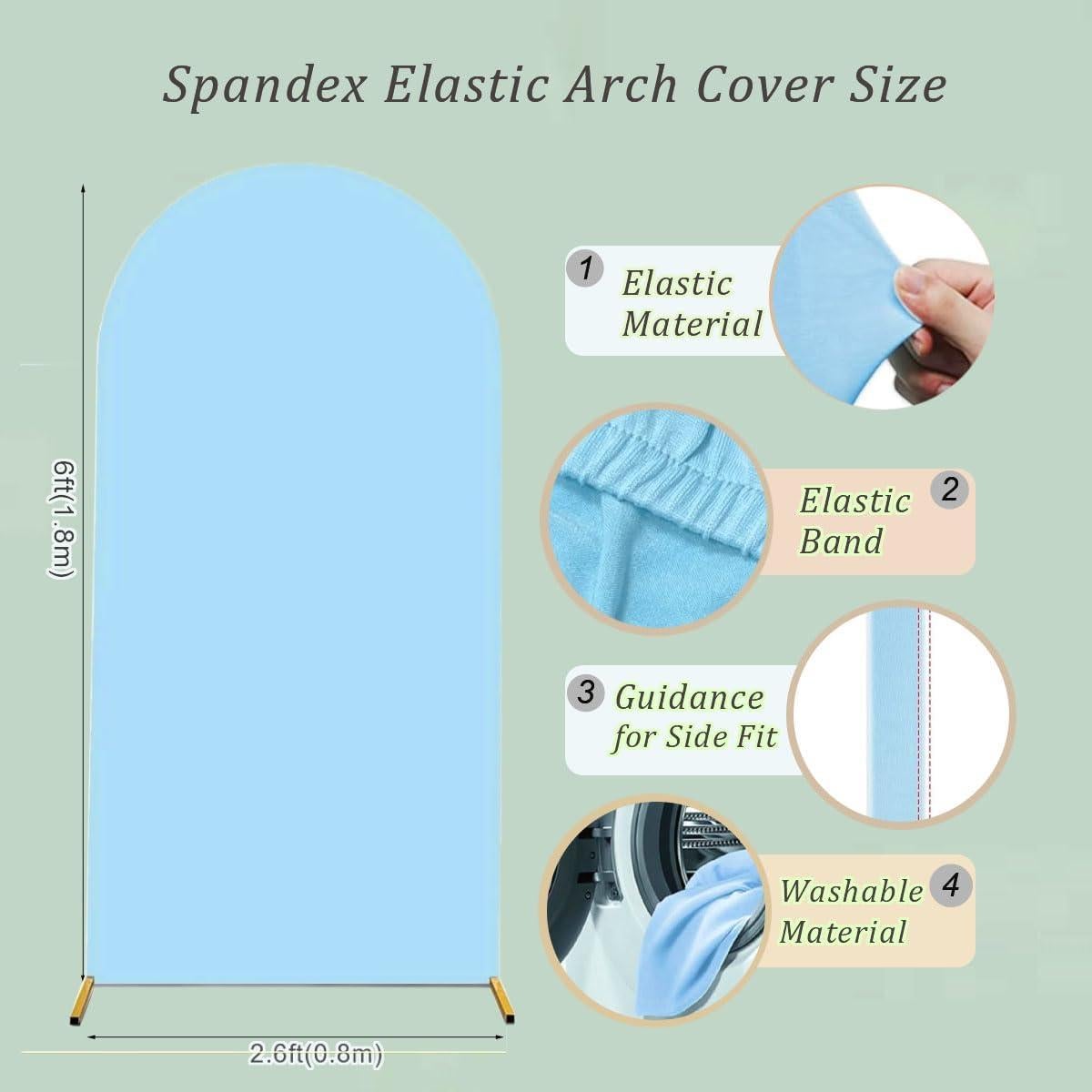 Cubierta de Arco Albassa Spandex Doble Cara 1.83m Azul Polvoriento