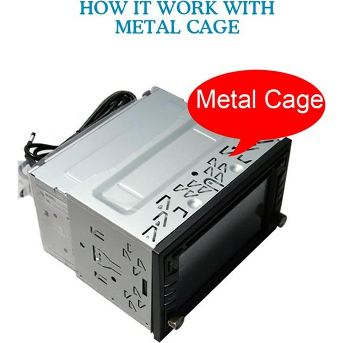 Jaula Universal Doble DIN Sound-Way con Marco de Metal