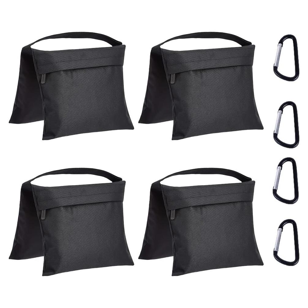 Bolsa de Arena Vacía Amazon Basics para Soportes de Luz - Paquete de 4