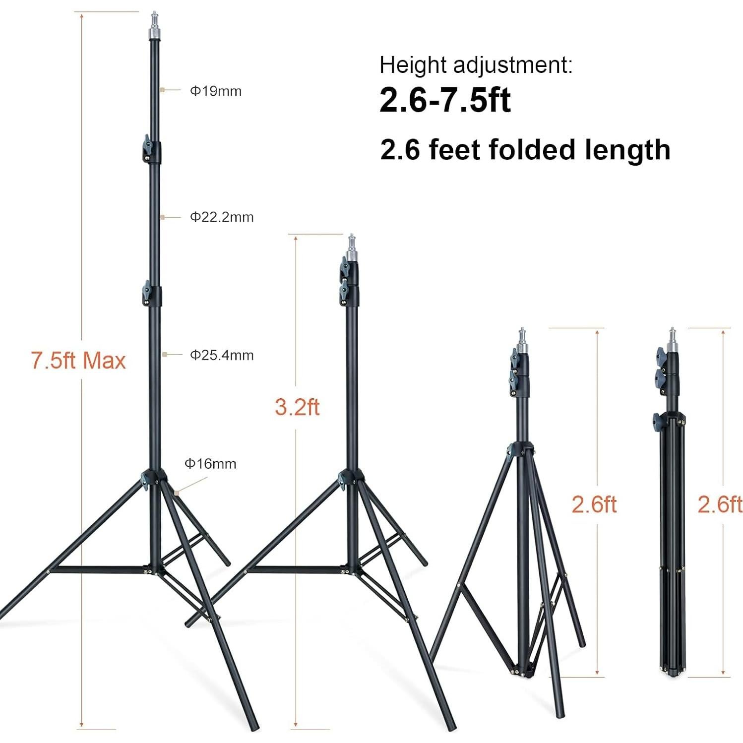 Juego de 2 Soportes de Luz LINCO Zenith 225cm para Fotografía