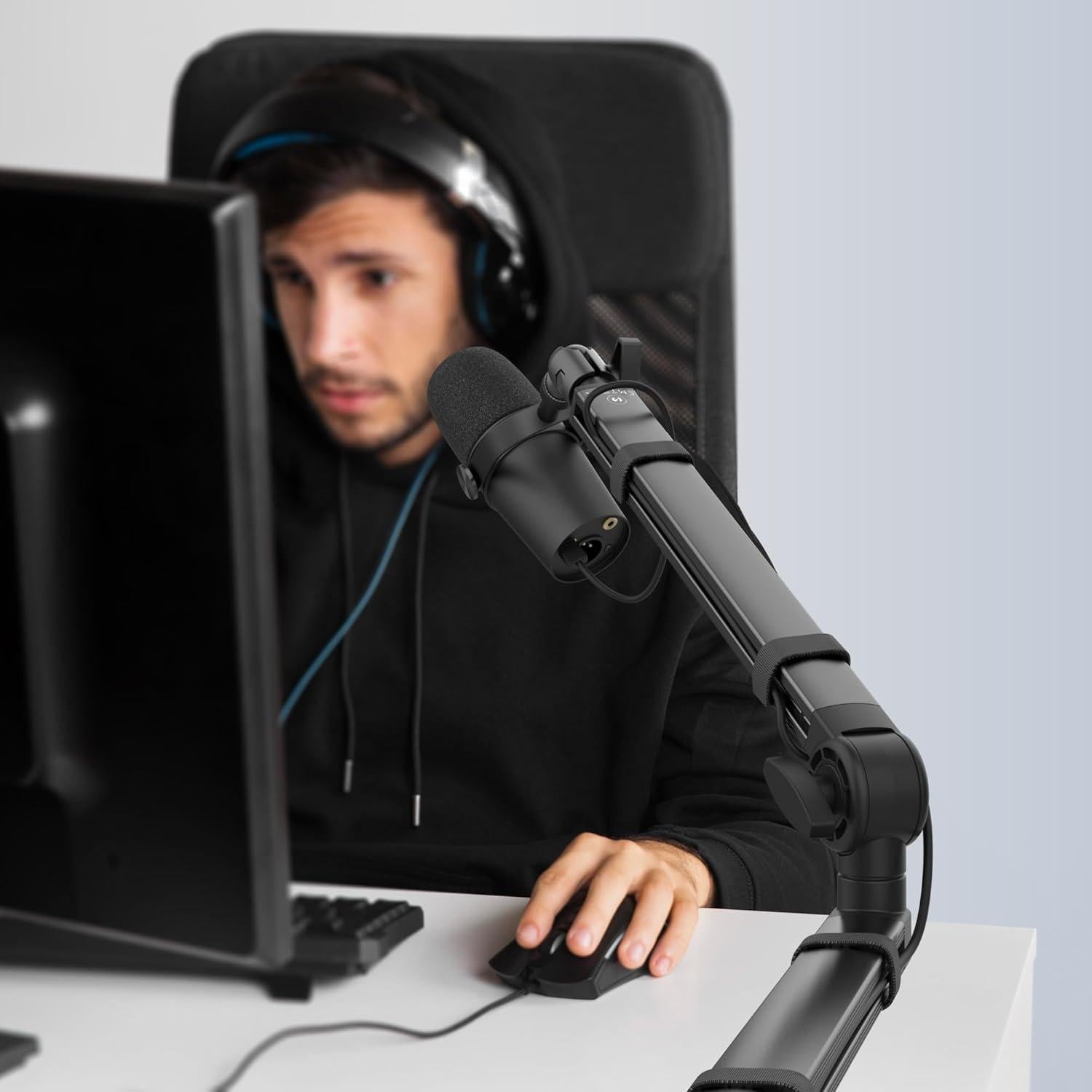 Brazo de Micrófono Ajustable CMTECK AR-16 con Elevador 15cm