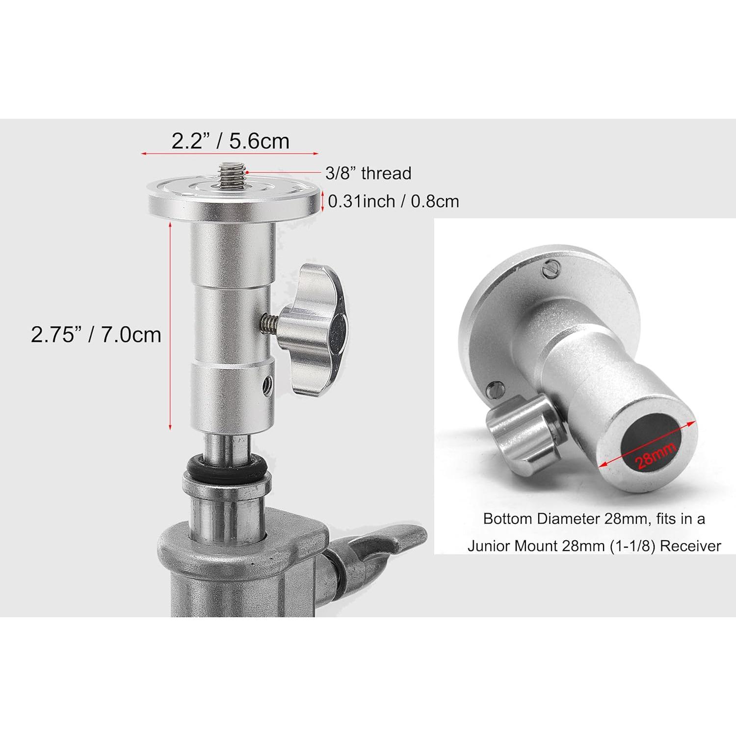 Adaptador de Cabeza de Bola PHOCUS 5/8" a 3/8" para C-Stand