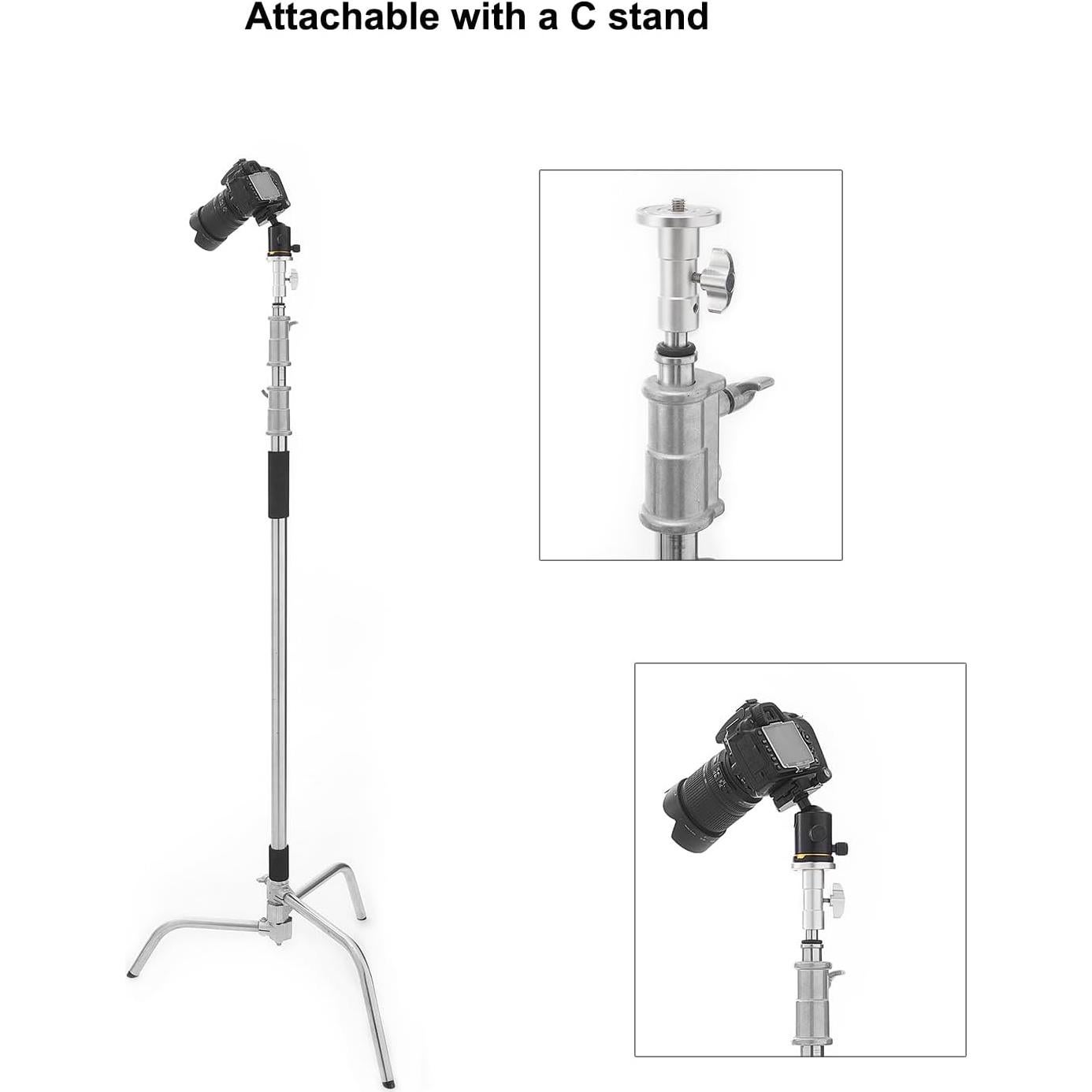 Adaptador de Cabeza de Bola PHOCUS 5/8" a 3/8" para C-Stand