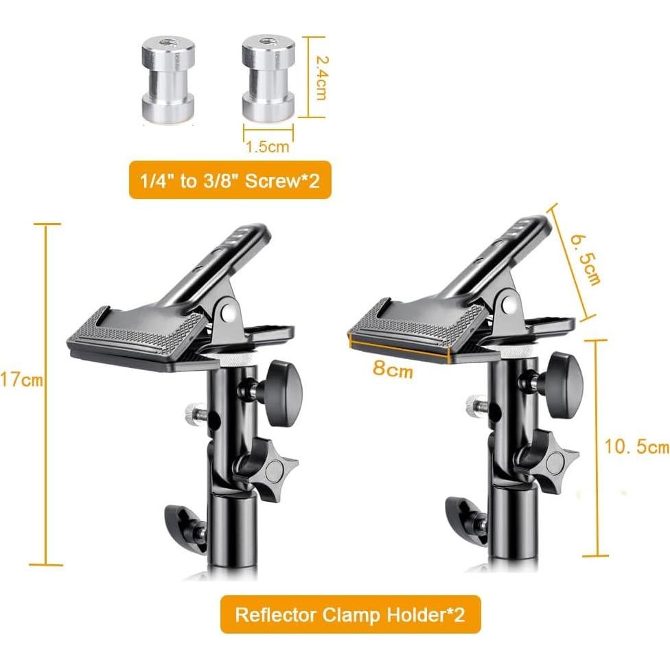 Soporte de Abrazadera de Metal KAGYOKU 2 Pcs para Reflectores