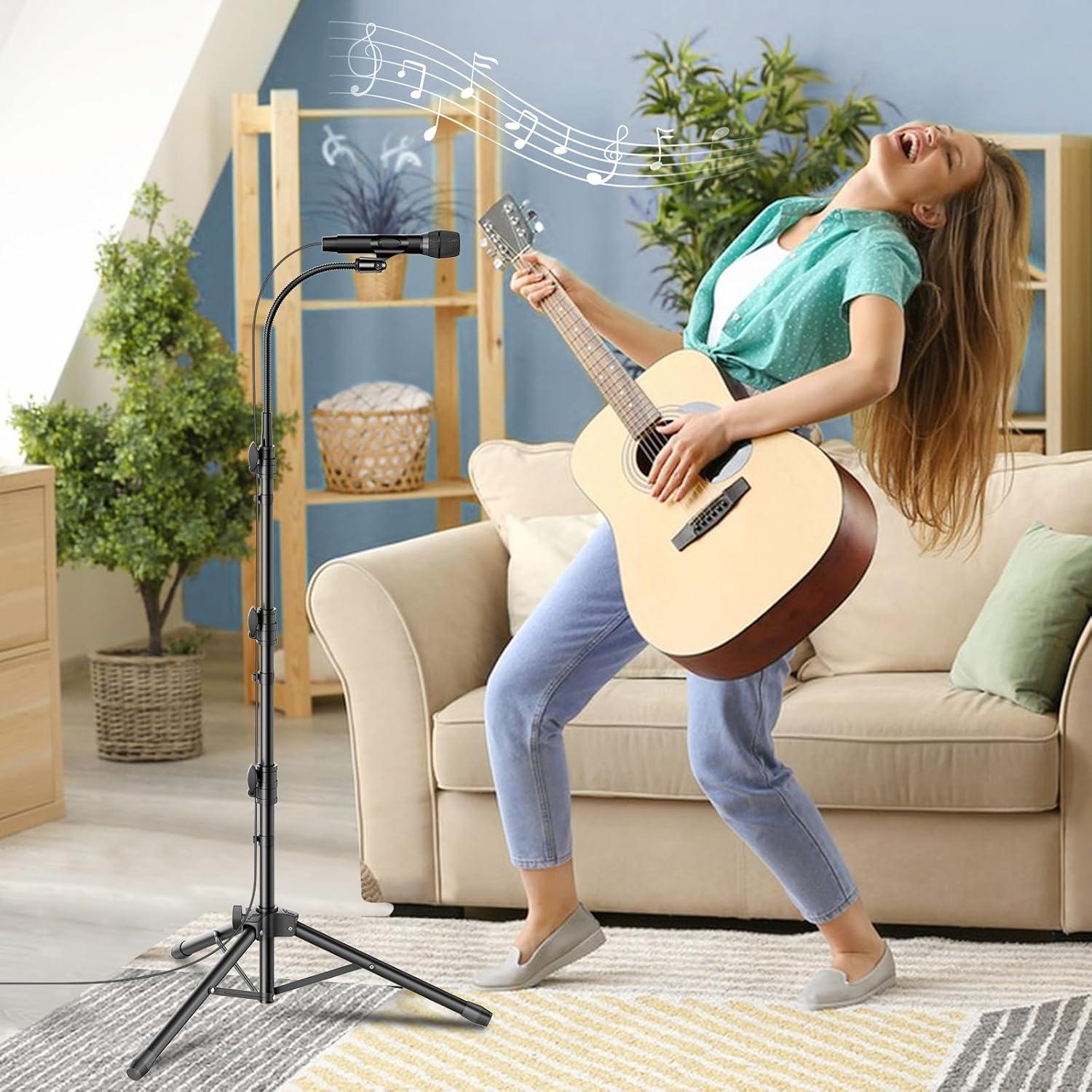 Soportes de Micrófono Ajustables con Cuello de Ganso - Paquete de 2