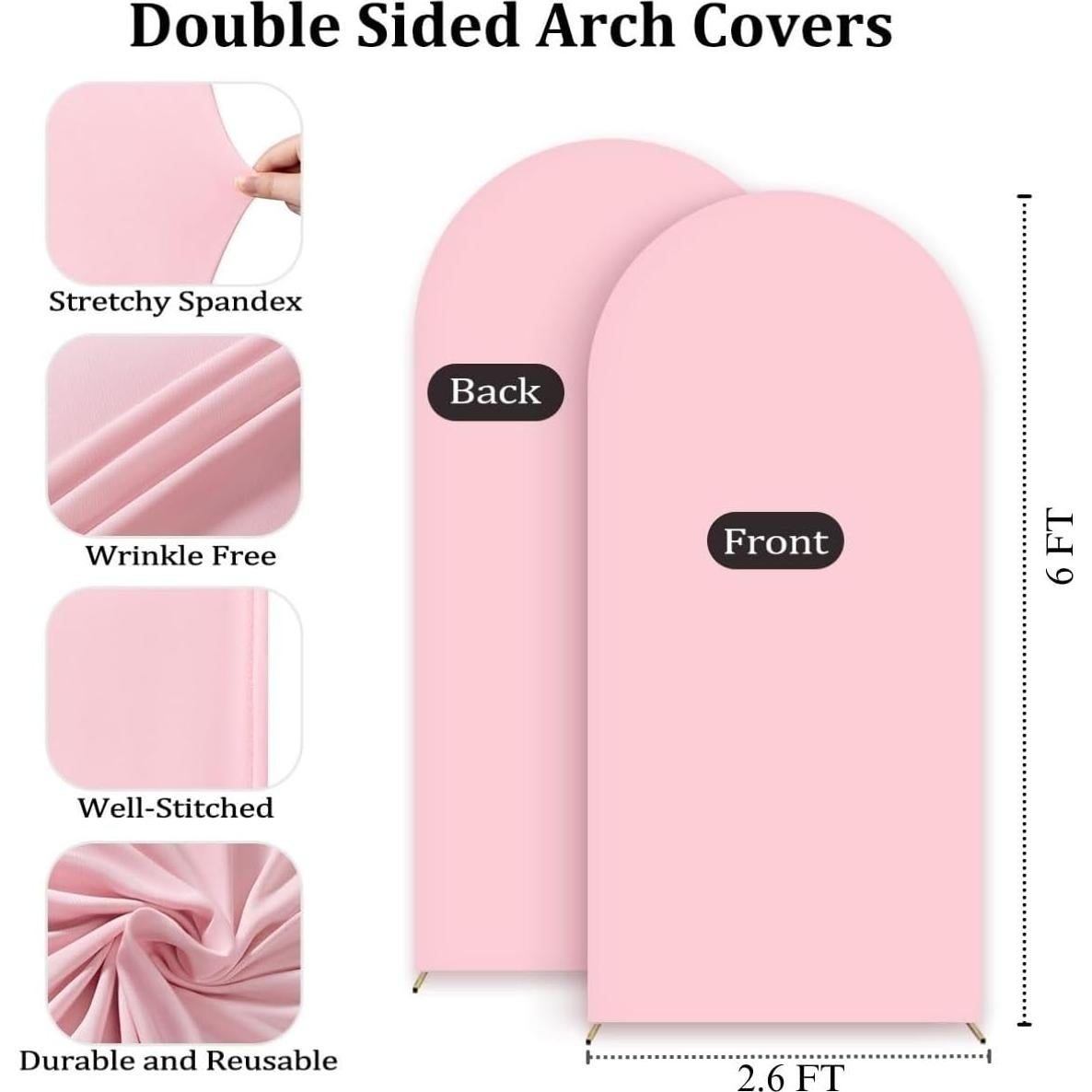 Cubierta de arco de spandex MLMC 1.83x0.79m Fucsia para eventos