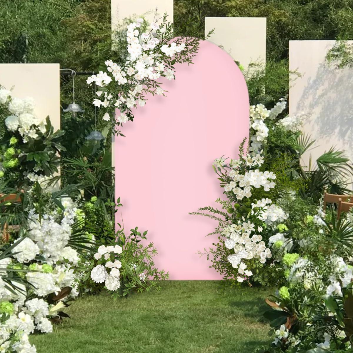 Cubierta de arco de spandex MLMC 1.83x0.79m Fucsia para eventos