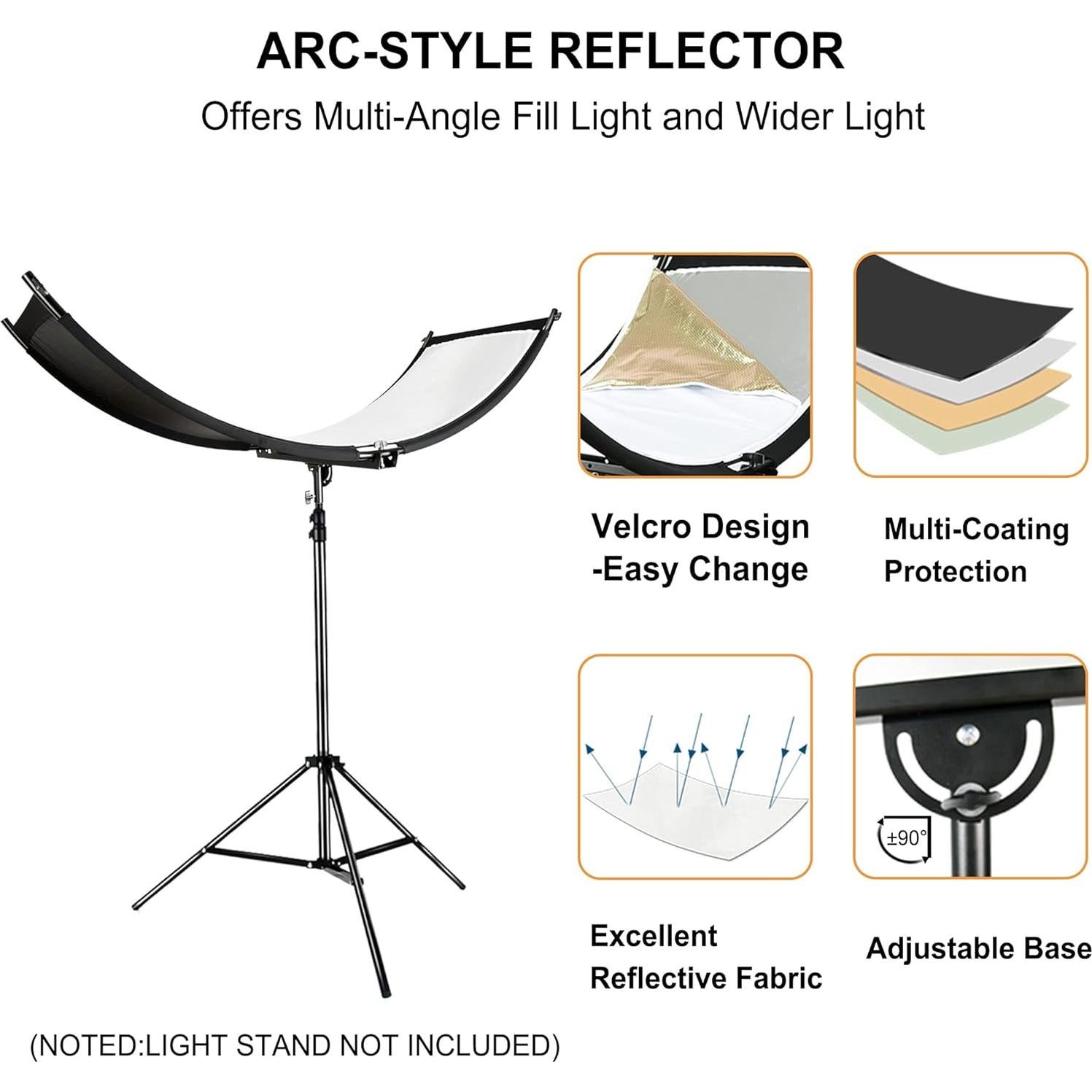 Reflector Clamshell FUDESY 170x61cm 4 Colores con Bolsa