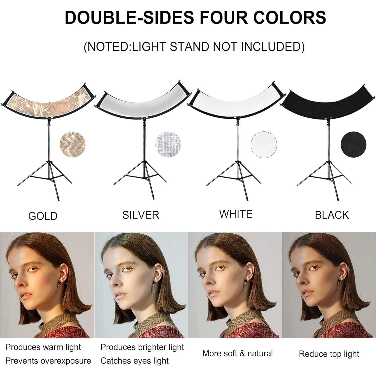 Reflector Clamshell FUDESY 170x61cm 4 Colores con Bolsa