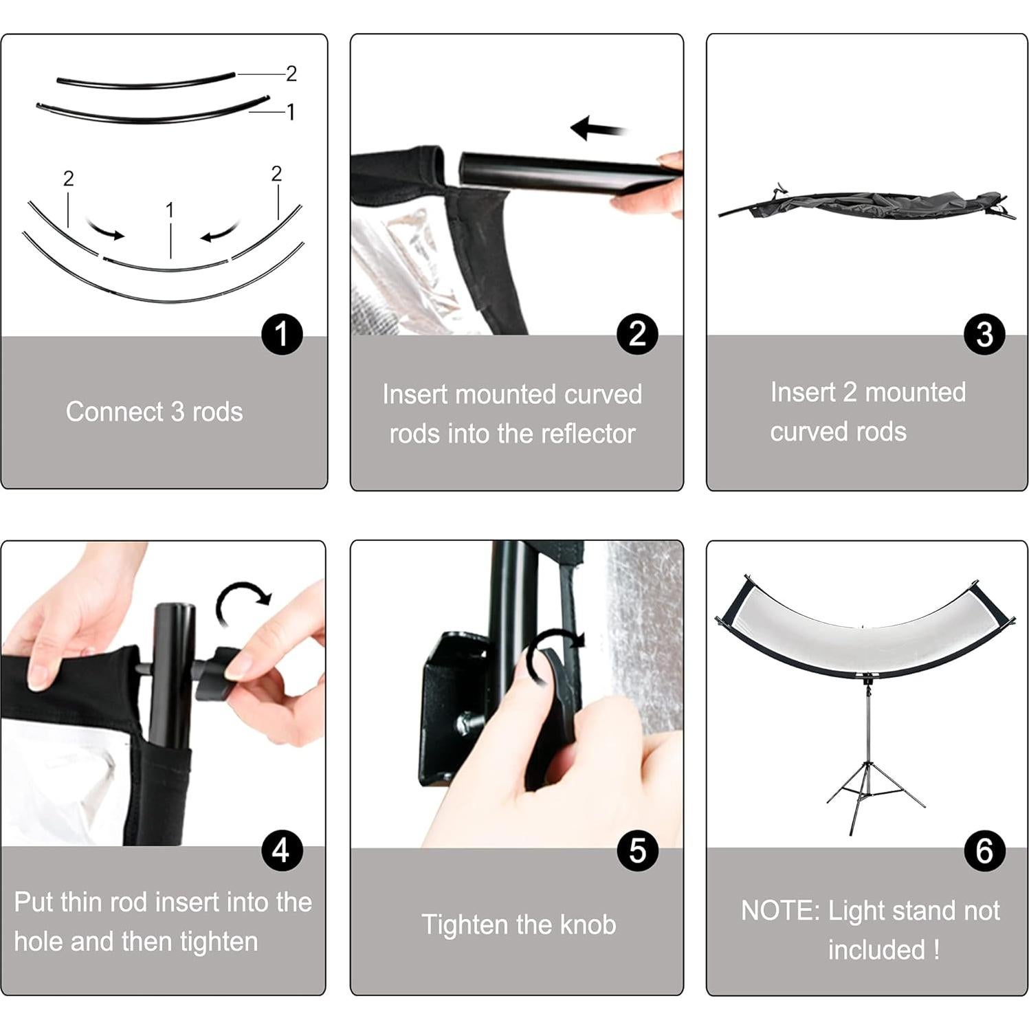 Reflector Clamshell FUDESY 170x61cm 4 Colores con Bolsa