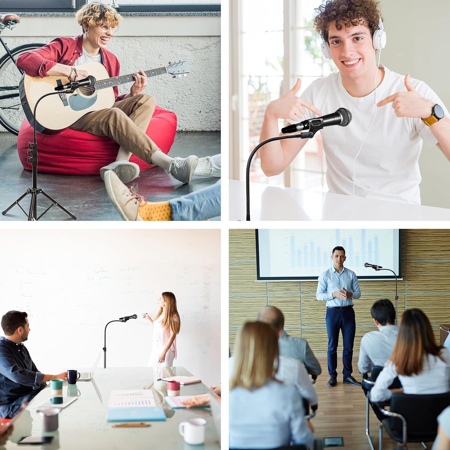 Soporte de Micrófono Universal Ajustable 61-170 cm con Clips