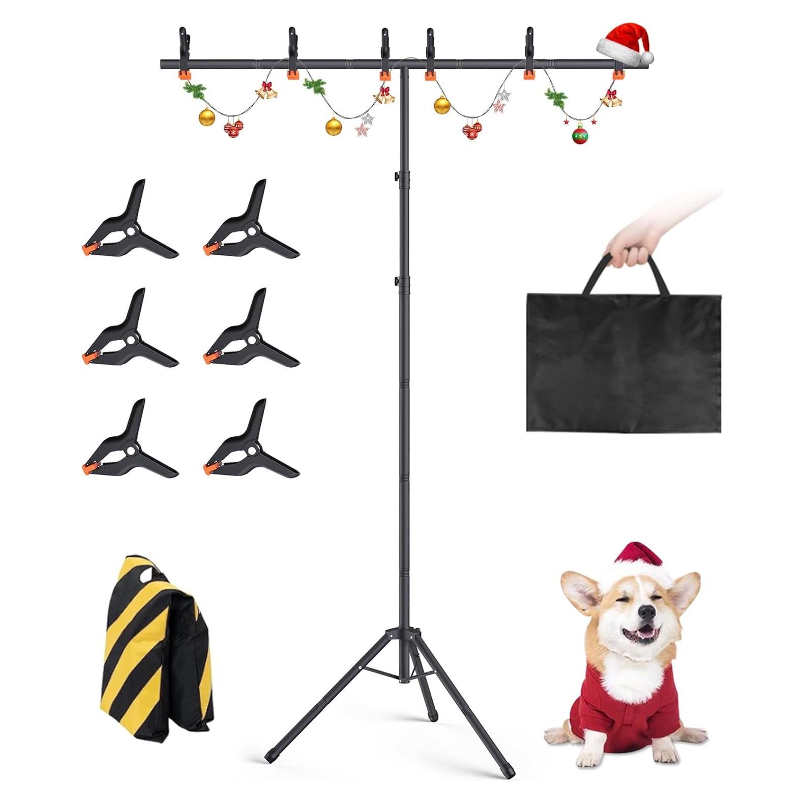 Soporte de fondo ajustable Forlogic 2.55kg 8x1.6m para fotografía