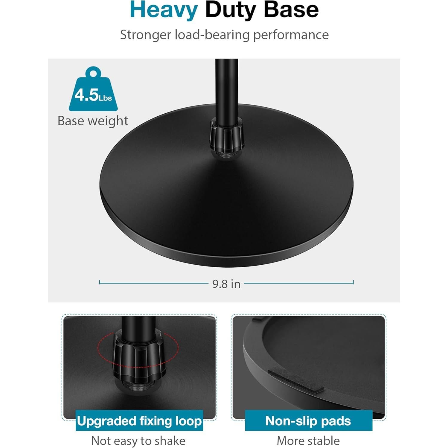 Soporte de Micrófono InnoGear Ajustable 81-178 cm con Base Ponderada
