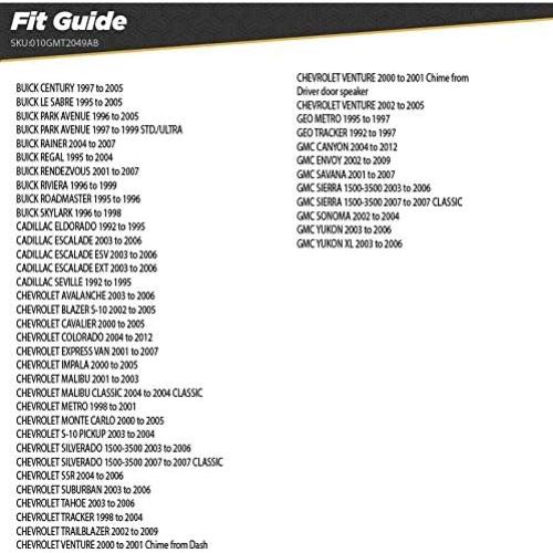 Kit de Instalación de Radio Doble DIN Scosche GMT2049AB para GM 1994-12