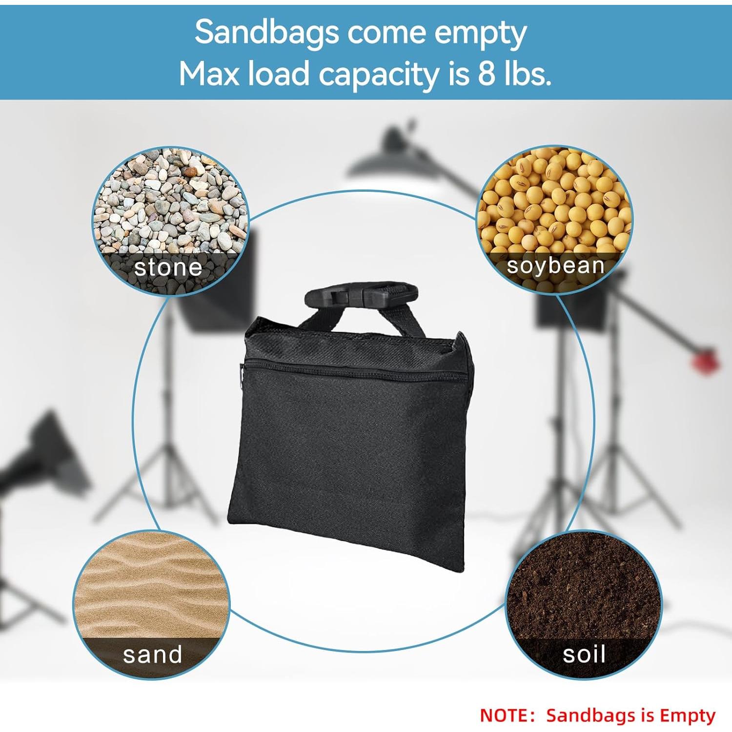 6 Bolsas de Arena IFKDNR Alta Resistencia 2.72 kg para Soporte