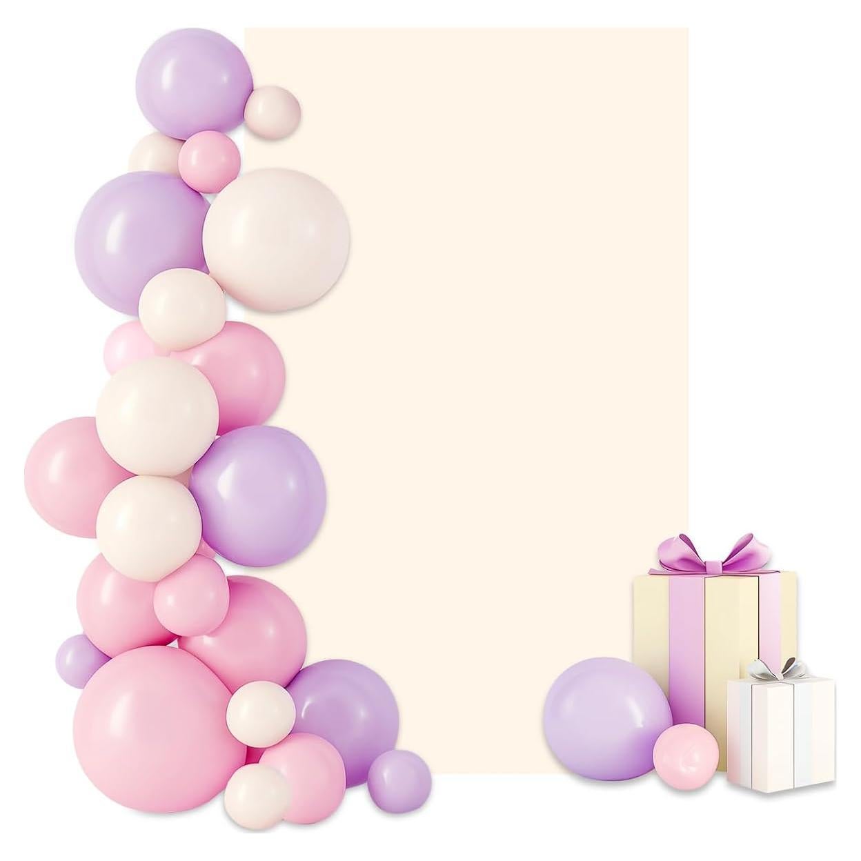 Cubierta de fondo beige 6FT GEWONELIFE para arco de boda