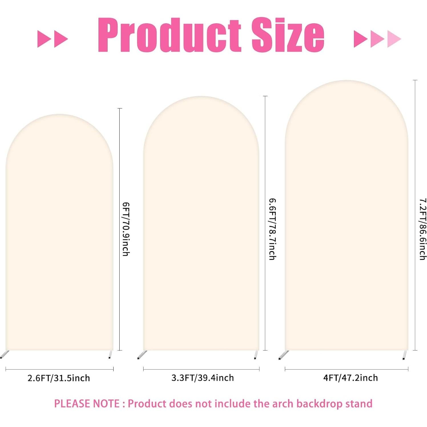 Cubierta de fondo beige 6FT GEWONELIFE para arco de boda