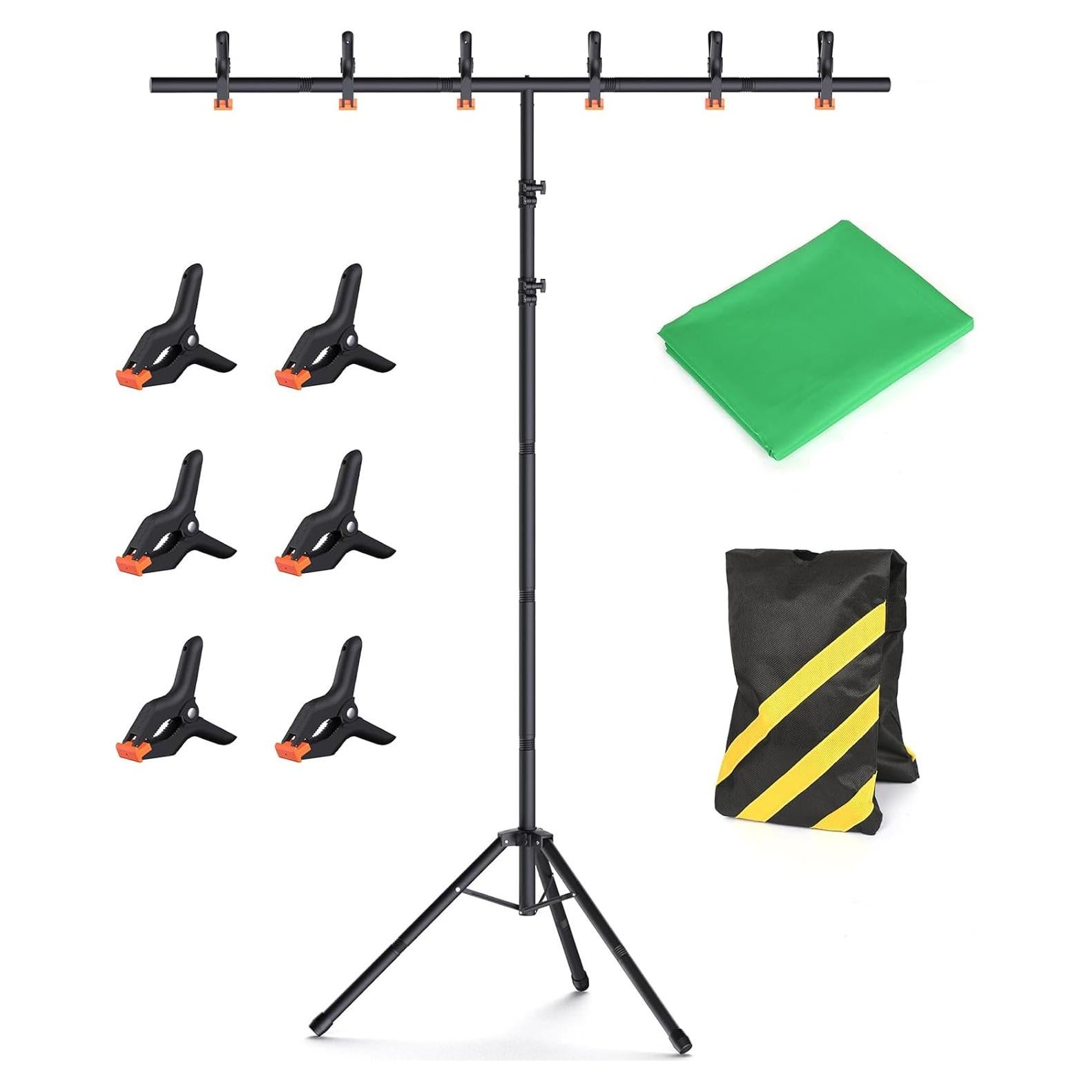 Kit de Fondo Verde Portátil Forlogic 2.44x1.62m con Soporte Ajustable