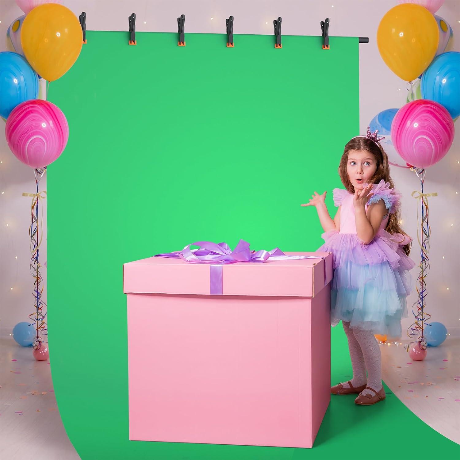 Kit de Fondo Verde Portátil Forlogic 2.44x1.62m con Soporte Ajustable