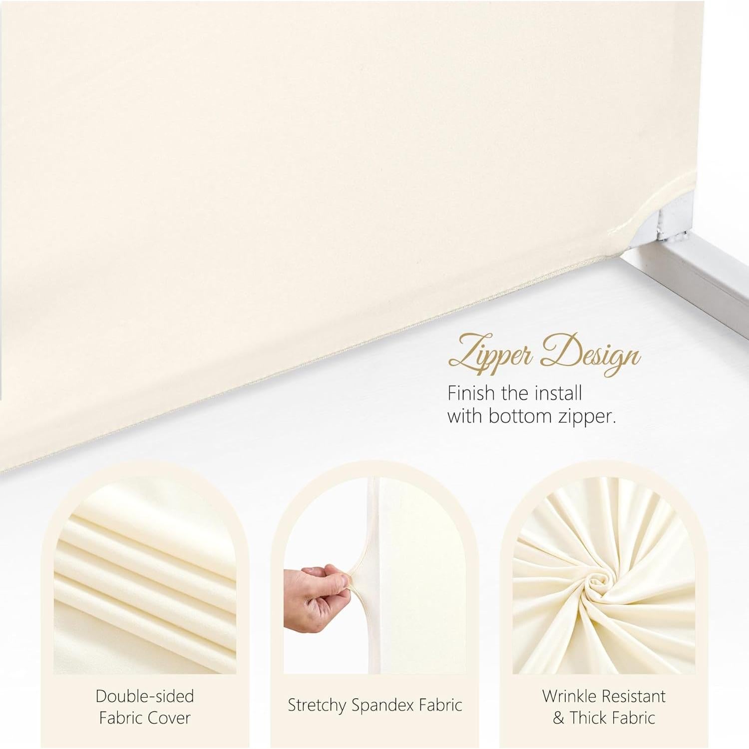Cubierta de Arco Beige 2.2 m Spandex Party Talk para Bodas