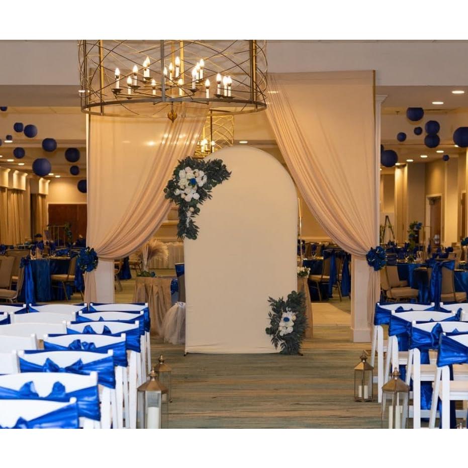 Cubierta de Arco Beige 2.2 m Spandex Party Talk para Bodas